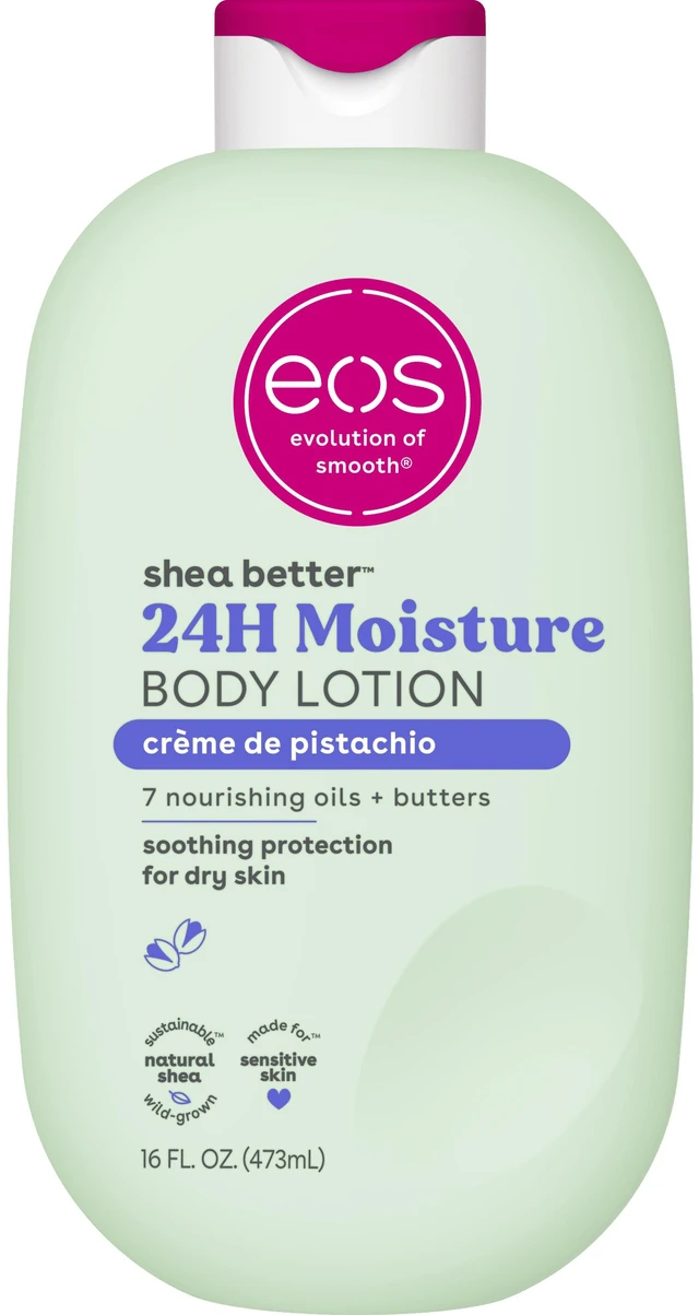 Main image of eos Crme de Pistachio Body Lotion, 24-Hour Moisturizing for Dry Skin with Shea Butter & Vitamin E, 16 fl oz