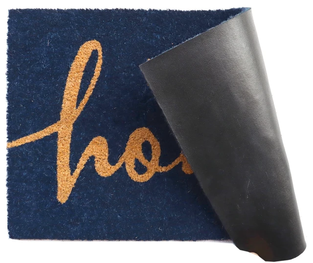 Alt view image 3 of 5 - Mainstays Good To Be Home Coir Doormat, Navy, 18in x 30in