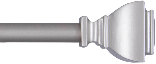 Main image of Mainstays Benton 1/2" Petite Caf Adjustable Curtain Rod, 48-84", Brushed Nickel