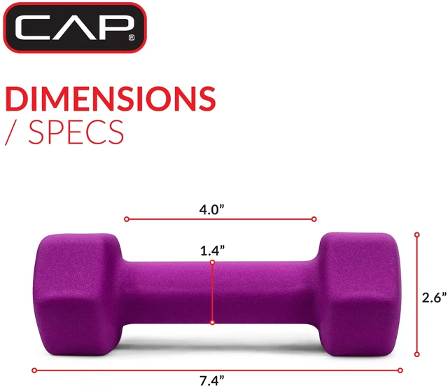 Alt view image 6 of 7 - CAP 5lb Neoprene Magenta Dumbbell