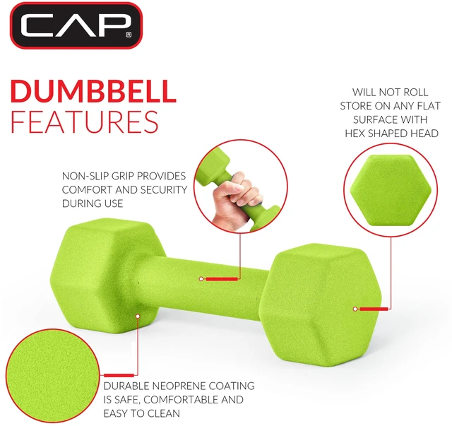 Alt view image 3 of 7 - CAP 5lb Neoprene Magenta Dumbbell