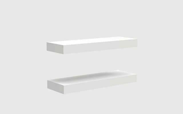 Alt view image 5 of 6 - Mainstays 16.5-Inch Wood Floating Shelves, White, Set of 2