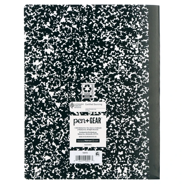 Alt view image 3 of 5 - Pen+Gear College Ruled Composition Book Value Pack, 100 Sheets, 30 Count, Black and White