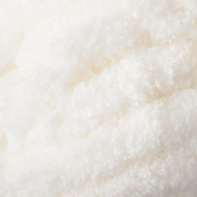 Alt view image 6 of 6 - Mainstays Chunky Chenille Yarn 31.7yd Ivory 100% Polyester Super Bulky