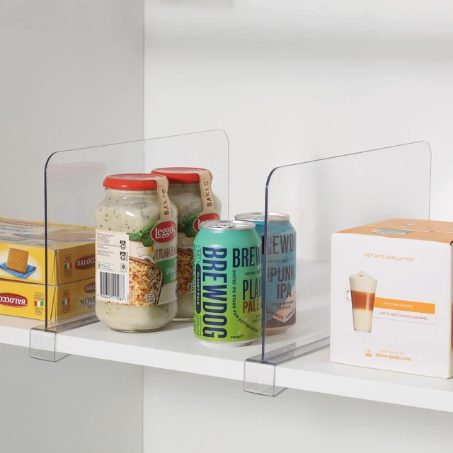 Alt view image 3 of 6 - Mainstays Clear Plastic Closet Shelf Dividers, 2-Pack