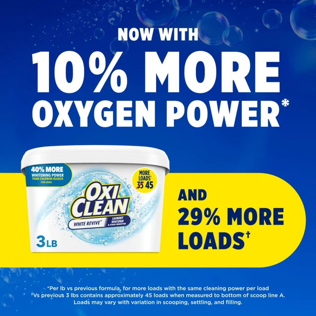 Alt view image 3 of 5 - OxiClean White Revive Laundry Whitener and Stain Remover Powder, 3lb