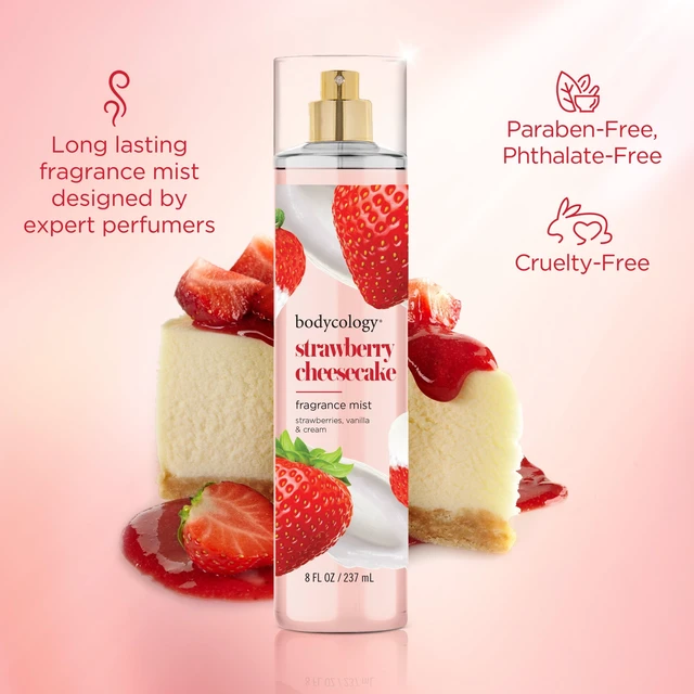 Alt view image 6 of 6 - Bodycology Fragrance Body Mist Strawberry Cheesecake 8Fl Oz