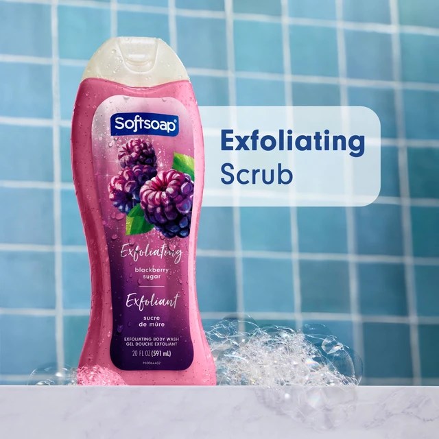Alt view image 5 of 6 - Softsoap Exfoliating Scrub Body Wash, Blackberry Sugar Scent, 20 fl oz