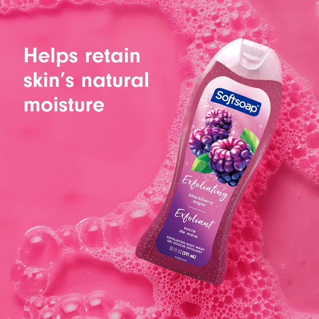 Alt view image 4 of 6 - Softsoap Exfoliating Scrub Body Wash, Blackberry Sugar Scent, 20 fl oz