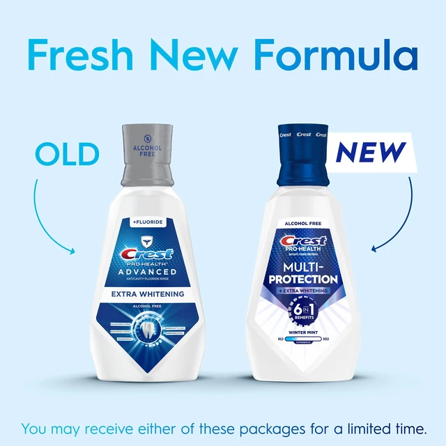 Alt view image 3 of 4 - Crest Pro-Health Fluoride Mouthwash - Alcohol-Free, Whitening, Winter Mint, 32 fl oz