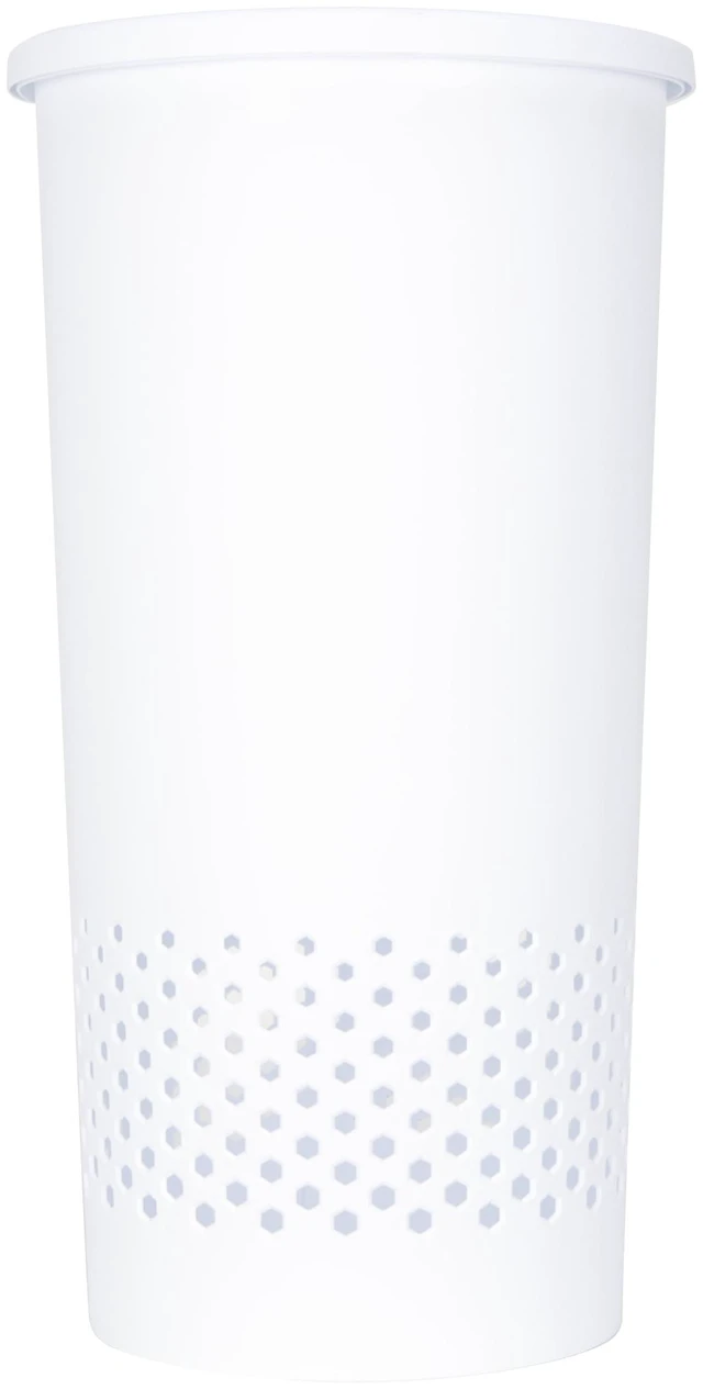 Main image of Mainstays Round Lidded Hamper, White, Adult