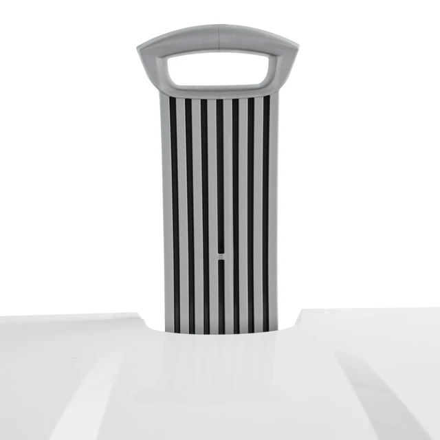 Alt view image 6 of 6 - Sterilite Ultra Wheeled Plastic Laundry Hamper with Handle and Wheels, White