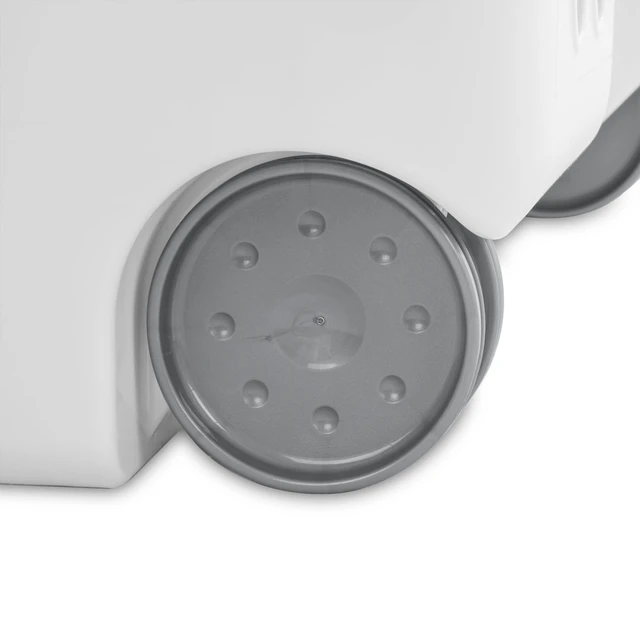 Alt view image 2 of 6 - Sterilite Ultra Wheeled Plastic Laundry Hamper with Handle and Wheels, White
