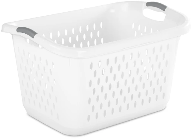Main image of Sterilite Extra Large 2.7 Bushel Plastic Laundry Basket with 2 Carry Handles, White