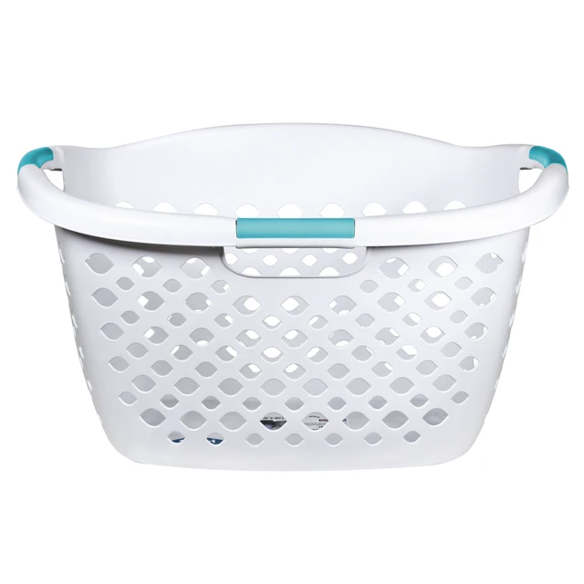 Alt view image 6 of 6 - Home Logic 1.8 Bushel Plastic Hip Grip Laundry Basket, White, Adult