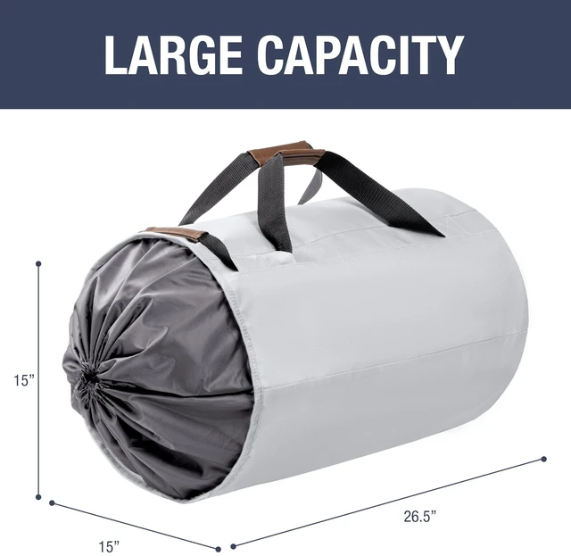 Alt view image 5 of 6 - CleverMade Laundry Duffel Luxe - Stone Gray / Shadow Gray