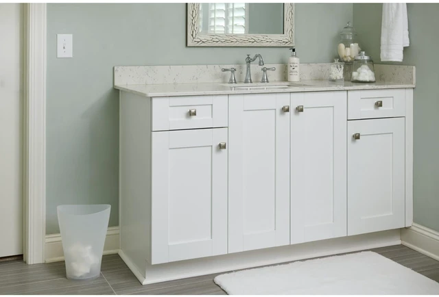 Alt view image 4 of 6 - Rubbermaid SpaWorks 2.25 Gallon Plastic Round Open Top Bathroom Trash Can, Clear