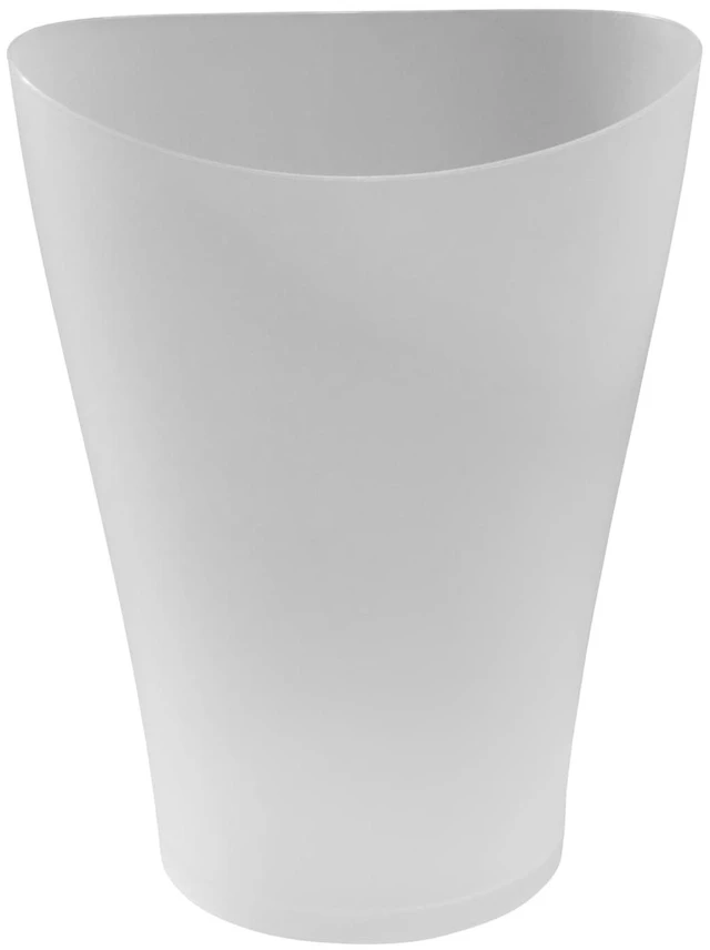 Alt view image 6 of 6 - Rubbermaid SpaWorks 2.25 Gallon Plastic Round Open Top Bathroom Trash Can, Clear