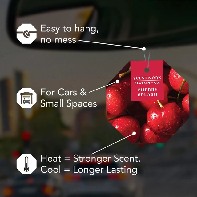 Alt view image 5 of 5 - Scentworx Cherry Splash Hang Tag, 3 Pack