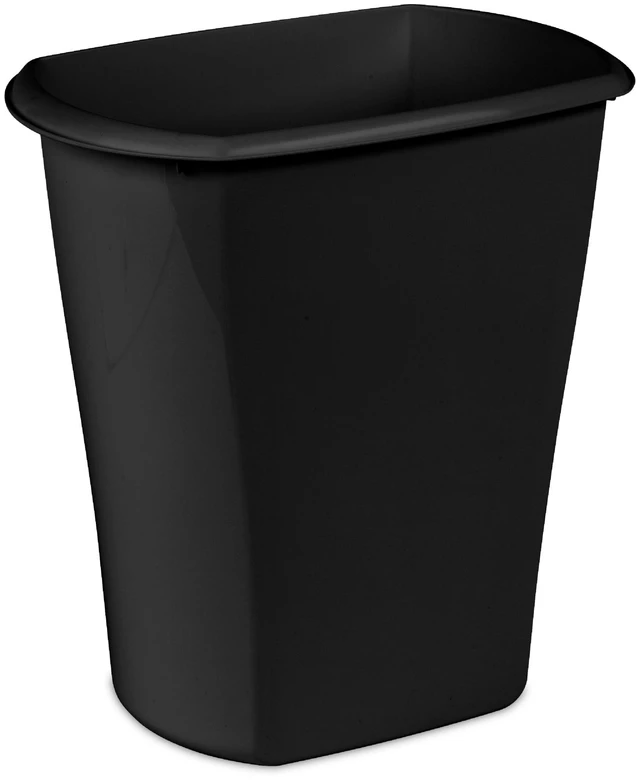 Main image of Sterilite 5.5 Gallon Plastic Small Bathroom Trash Can with No Lid, Black