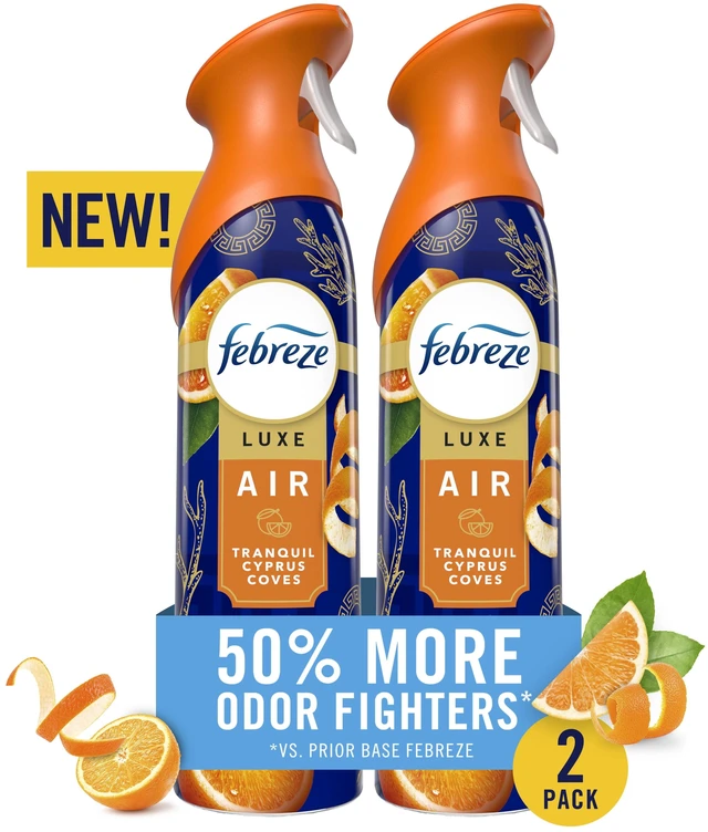 Main image of Febreze Air Mist Air Freshener Spray Tranquil Cyprus Coves, 2 Count, 8.1oz