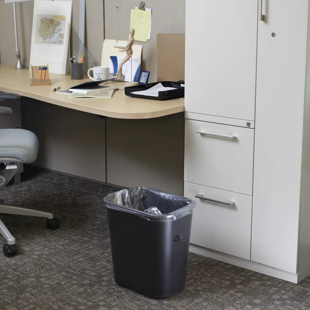 Alt view image 6 of 6 - Rubbermaid Commercial 28-Quart Black Wastebasket
