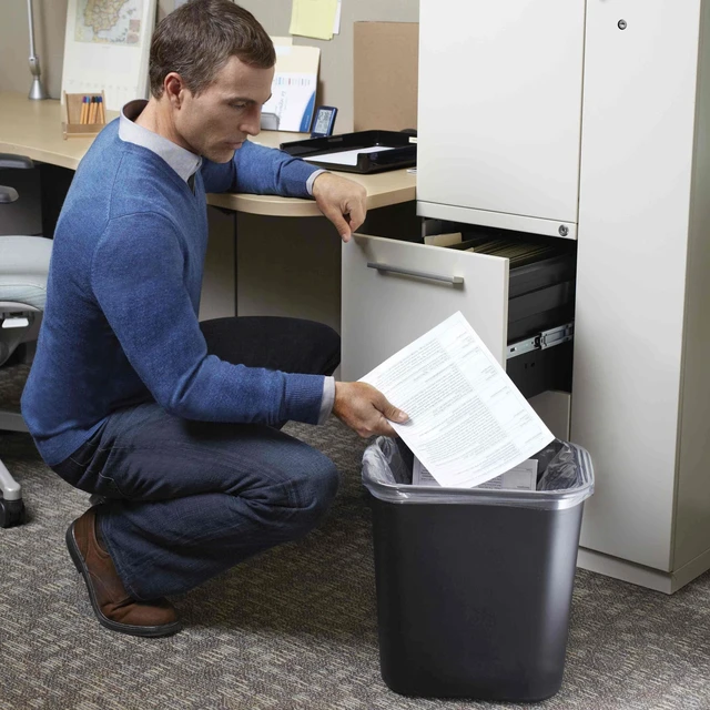 Alt view image 2 of 6 - Rubbermaid Commercial 28-Quart Black Wastebasket