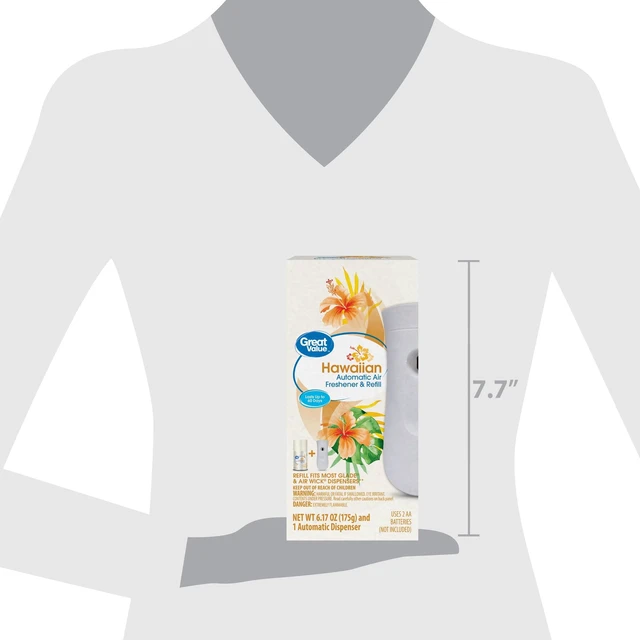 Alt view image 4 of 5 - Great Value Automatic Air Freshener Spray Kit with 1 Refill, Hawaiian, 2 Pieces
