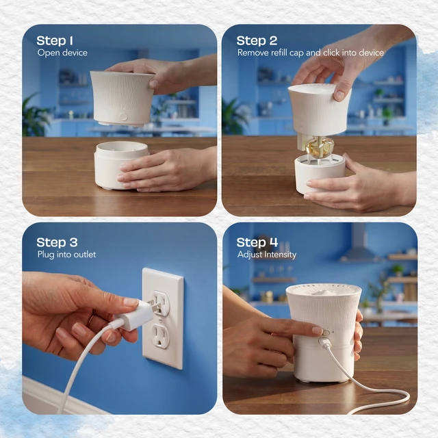 Alt view image 4 of 5 - Glade Scent Flow PlugIns Air Freshener Starter Kit, Clean Linen, 1 Device + 1 Refill, 0.67fl oz