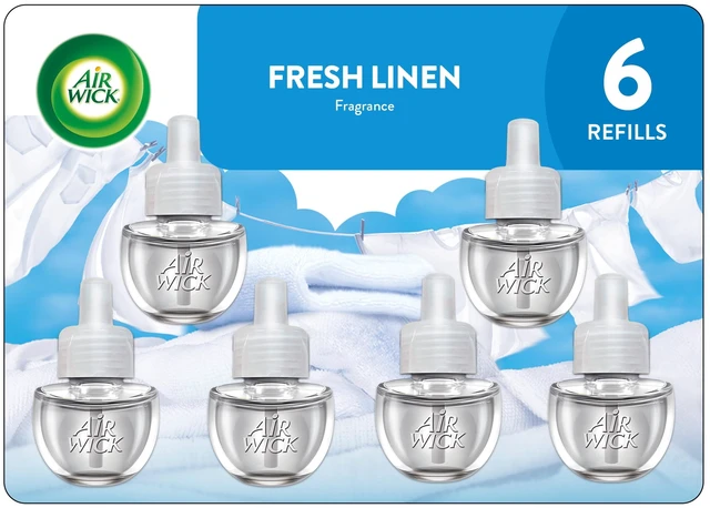 Main image of Air Wick Plug-In Scented Oil Refills Fresh Linen, 6 Count