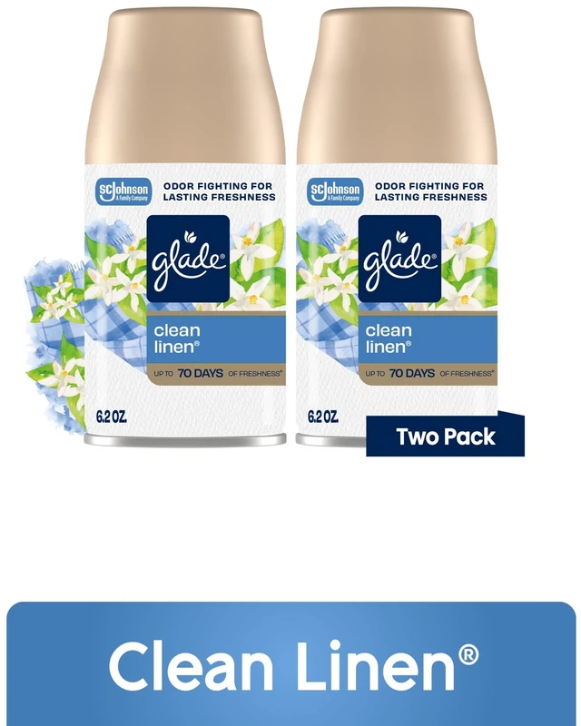 Main image of Glade Automatic Spray Refill 2 x 6.2 oz Clean Linen Air Freshener (2 Refills)