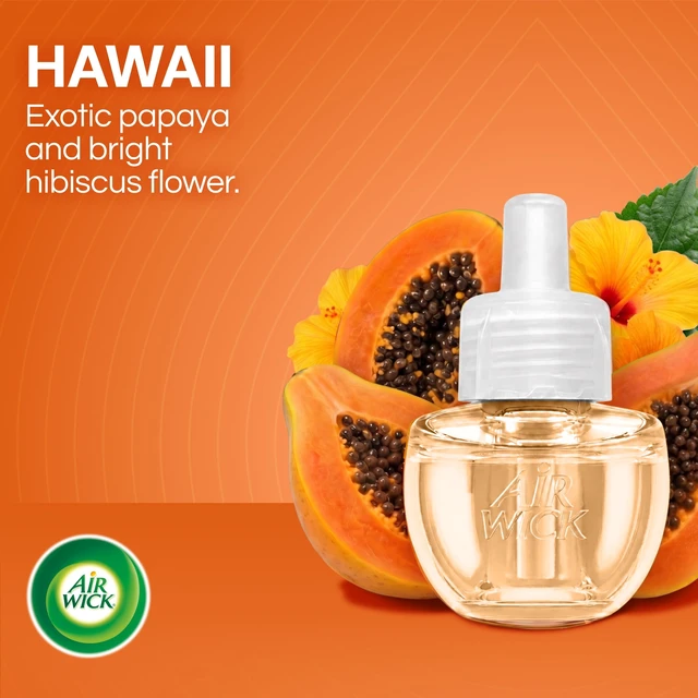Alt view image 5 of 6 - Air Wick Plug-In Refills Hawaii Exotic Papaya Hibiscus Flower 6 Count
