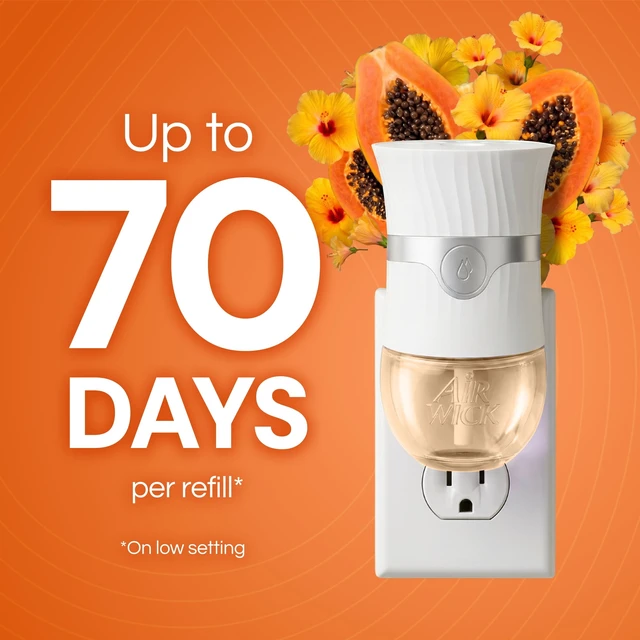 Alt view image 6 of 6 - Air Wick Plug-In Refills Hawaii Exotic Papaya Hibiscus Flower 6 Count