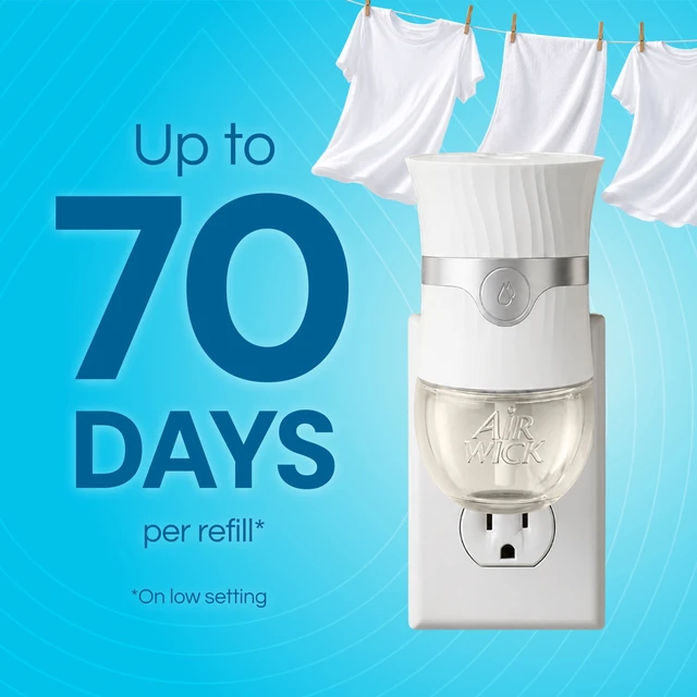 Alt view image 3 of 6 - Air Wick Plug-in Scented Oil Warmer Air Freshener Refills, Fresh Linen, 4 Count