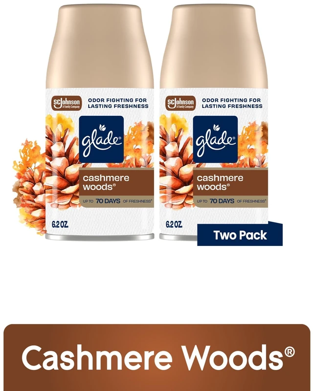Main image of Glade Automatic Spray Refill Cashmere Woods 2 x 6.2 oz 2 Refills Air Freshener