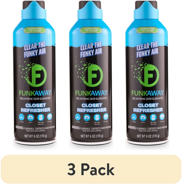 Main image of FunkAway AeroSpray Air Deodorizer Closet Refresher, Fresh Scent, 6 oz, 3 Pack