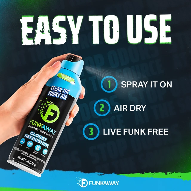 Alt view image 3 of 6 - FunkAway AeroSpray Air Deodorizer Closet Refresher, Fresh Scent, 6 oz, 3 Pack