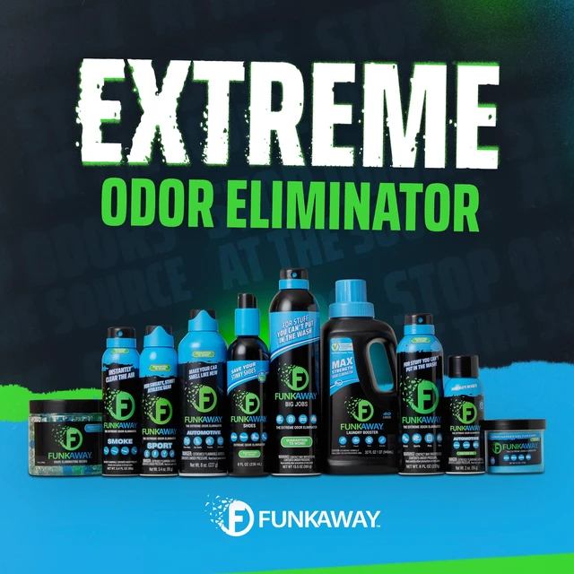 Alt view image 2 of 6 - FunkAway Odor Eliminator Air Freshener & Deodorizer Aerosol Spray for Cars and Homes 8 oz.