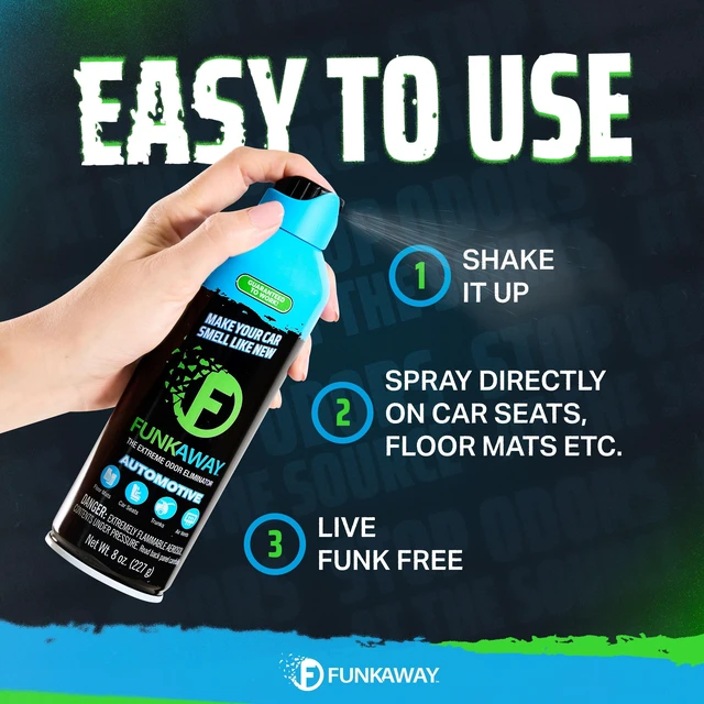 Alt view image 6 of 6 - FunkAway Odor Eliminator Air Freshener & Deodorizer Aerosol Spray for Cars and Homes 8 oz.