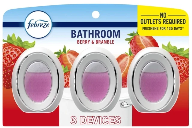 Main image of Febreze Bath Air Freshener Berry & Bramble 0.25 fl. oz. 3-Pack
