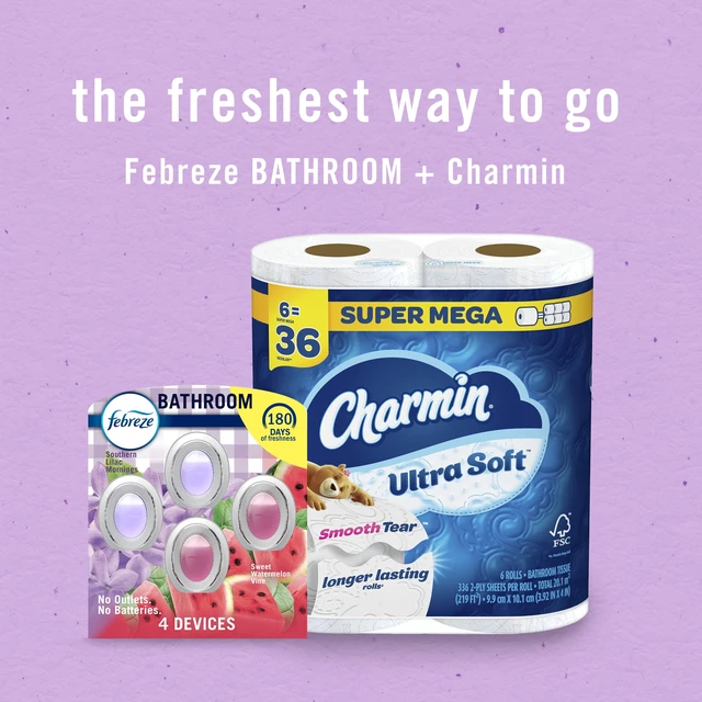 Alt view image 2 of 5 - Febreze Small Spaces Air Freshener Sweet Watermelon & Southern Lilac Scent, 4 Count