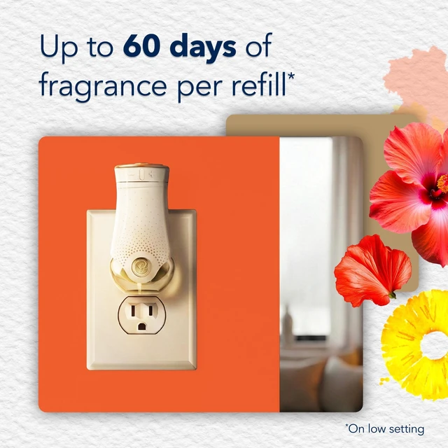 Alt view image 5 of 5 - Glade PlugIns Scented Oil Refills, Hawaiian Breeze, Essential Oil Infused Wall Plug In Air Freshener, 1.34fl oz, 2 Refills