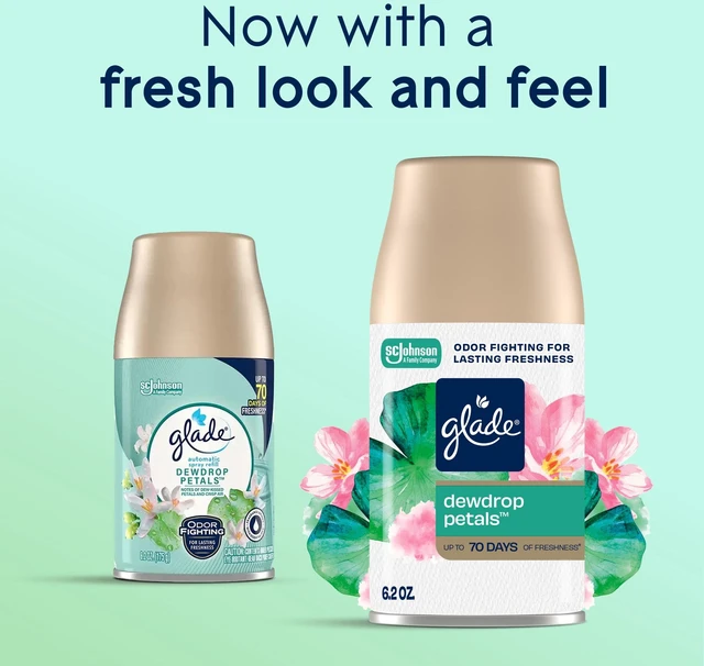 Alt view image 2 of 5 - Glade Automatic Spray Refill Dewdrop Petals Air Freshener 6.2oz 6Count
