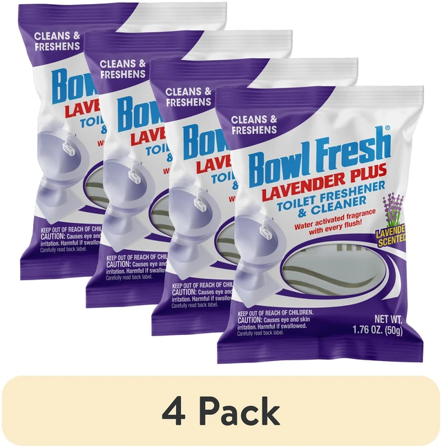 Main image of 4-Pack Bowl Fresh Lavender Plus Toilet Bowl Cleaner and Freshener, Rim Hanger, 1.76 oz