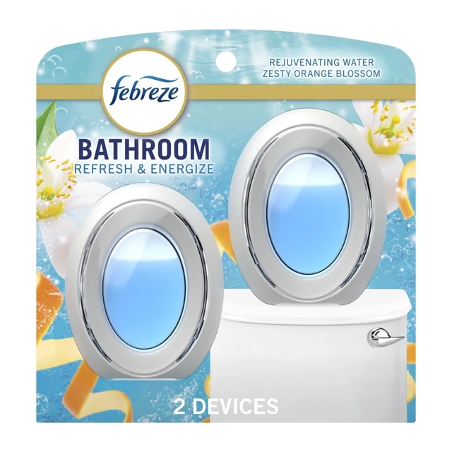 Alt view image 2 of 6 - Febreze BATH Air Freshener, Refresh & Energize Scent, Odor-Fighting, 3 Pack (2 Count Each)