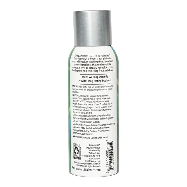 Alt view image 4 of 6 - Mainstays Odor Neutralizing Room Spray, Garden Rain, 4oz (4 Pack)