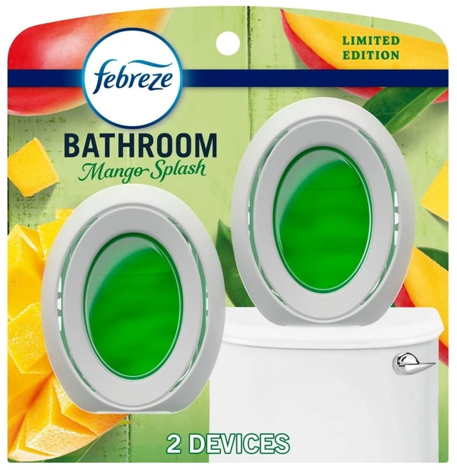 Main image of Febreze Bathroom Air Freshener Odor-Fighting, Mango, 2 Count