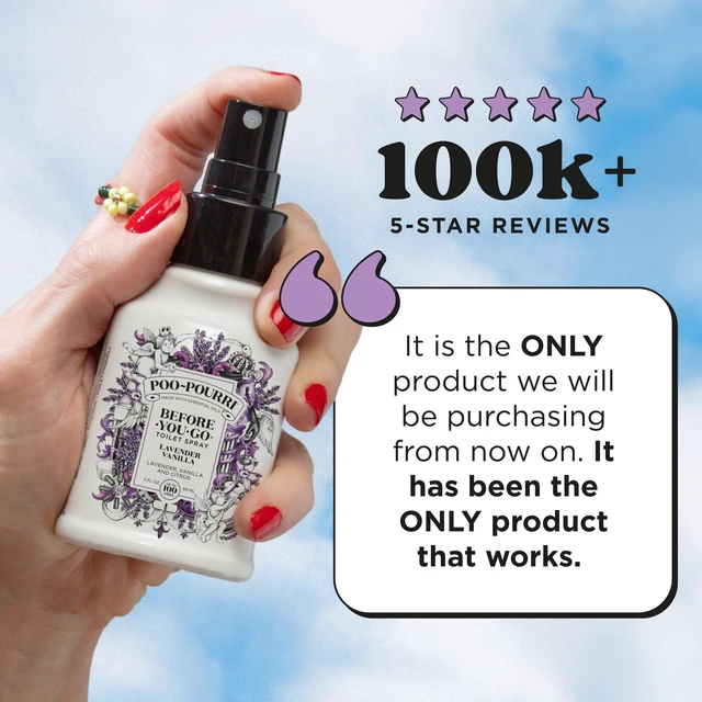Alt view image 4 of 5 - Poo-Pourri Lavender Vanilla Citrus Before-You-Go Toilet Spray, 2 oz, Odor Eliminating Air Freshener