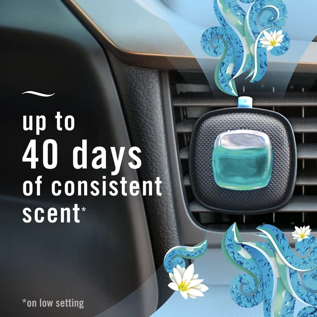 Alt view image 3 of 6 - Febreze AUTO Odor-Fighting Car Vent Clip Air Freshener, Ocean Breeze, 2 Count