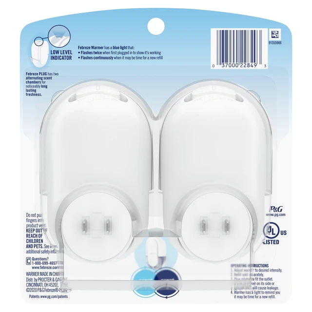 Alt view image 4 of 4 - Febreze 2 Count Plug-In Air Freshener Odor-Fighting Scented Oil Warmer